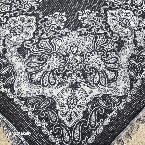 NWOT Wilfred Large Square Scarf Classic Bandana Design Woven - Picture 11 of 11